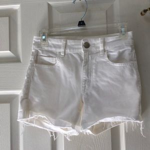 American Eagle White Jean Shorts